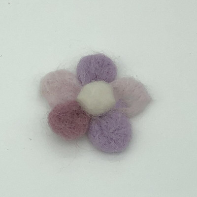 5 τμχ Cartoons Cute Flower Wool Wool Craft DIY Handcraft Νηπιαγωγείο Σπίτι Διακόσμηση πάρτι Λουλούδια 3,3cm-3,5cm Felt Απλικέ