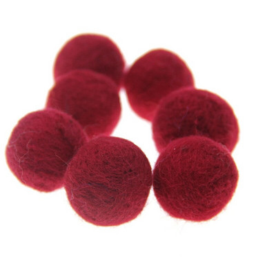 10 vnt. vilnos veltinio kamuoliukai, apvalūs vilnos veltinio rutuliai.