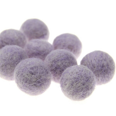 10 vnt. vilnos veltinio kamuoliukai, apvalūs vilnos veltinio rutuliai.