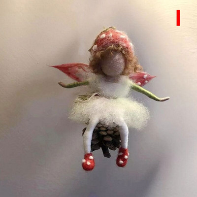 1 set de material pentru împâslă cu ac de lână Pachet păpușă zână DIY handmade din pâslă de lână Set de poke pentru cadou de împâslă cu ac