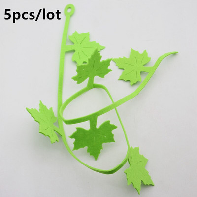 5τμχ Φύλλα Ιτιάς Τετράφυλλο Τριφύλλι Κοπή τσόχα Λανσέ ύφασμα τσόχα Παιδικό δωμάτιο Σπίτι Διακόσμηση νηπιαγωγείου Αυτοκόλλητα DIY Προμήθειες