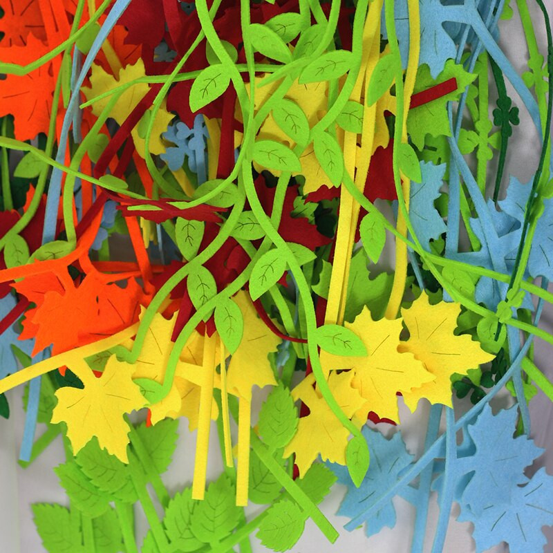 5τμχ Φύλλα Ιτιάς Τετράφυλλο Τριφύλλι Κοπή τσόχα Λανσέ ύφασμα τσόχα Παιδικό δωμάτιο Σπίτι Διακόσμηση νηπιαγωγείου Αυτοκόλλητα DIY Προμήθειες