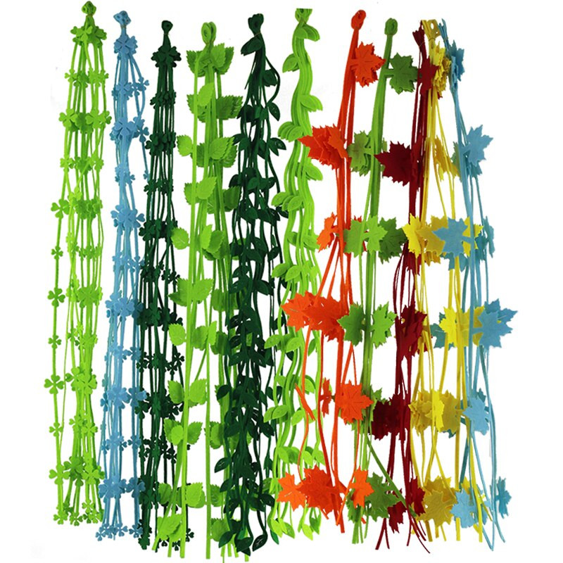 5τμχ Φύλλα Ιτιάς Τετράφυλλο Τριφύλλι Κοπή τσόχα Λανσέ ύφασμα τσόχα Παιδικό δωμάτιο Σπίτι Διακόσμηση νηπιαγωγείου Αυτοκόλλητα DIY Προμήθειες