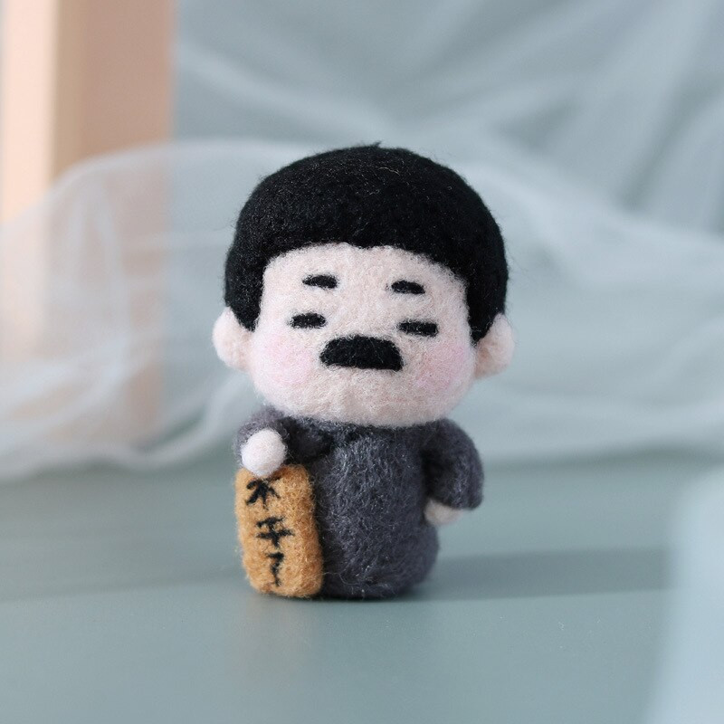 Κορίτσι με μαργαριταρένια σκουλαρίκια Felt DIY Craft Κρεμαστό μπρελόκ Boyfriend Gift Felt Wool Handmade Doll Decor Κοσμήματα Υλικό Πακέτο