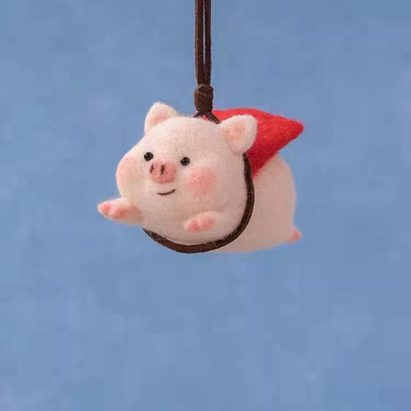 Κούκλα πρόβατο γουρουνάκι Μαλλί τσόχα Υλικό τσόχας Πακέτο Σπιτικό Δώρο Γενεθλίων Ζευγάρι Μπρελόκ Diy Poke Fun Λούτρινο Δώρο Δώρο Κοσμήματα