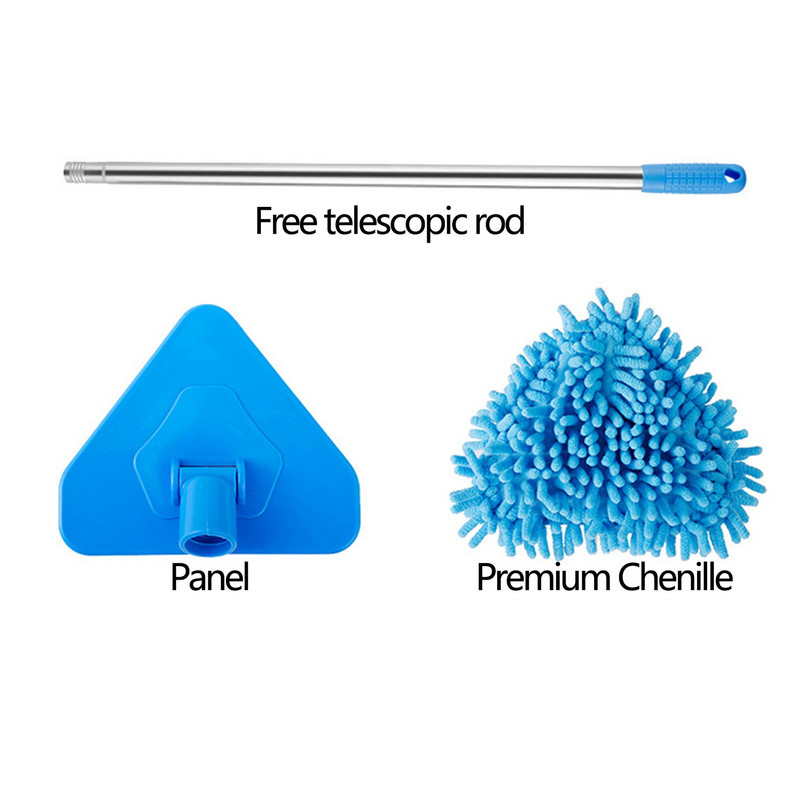 Pöörlev kolmnurkmopp Lihtne paigaldamine Puhastus tolmumopp Pöörlev kolmnurkne sissetõmmatav puhastusmopp Sissetõmmatav klaasipuhastusvahend