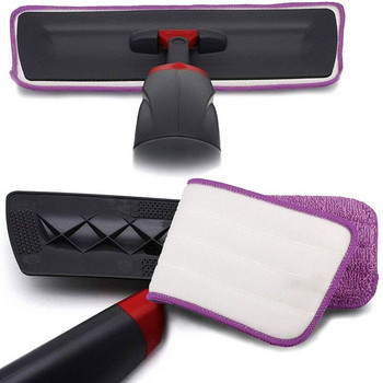 Flat Mop Heads 6 Pcs Microfibre Mop Pads 42Cm X 14Cm Spray Mop Refillment Pads Mop Head Covers - Πλένεται στο πλυντήριο (Purpl
