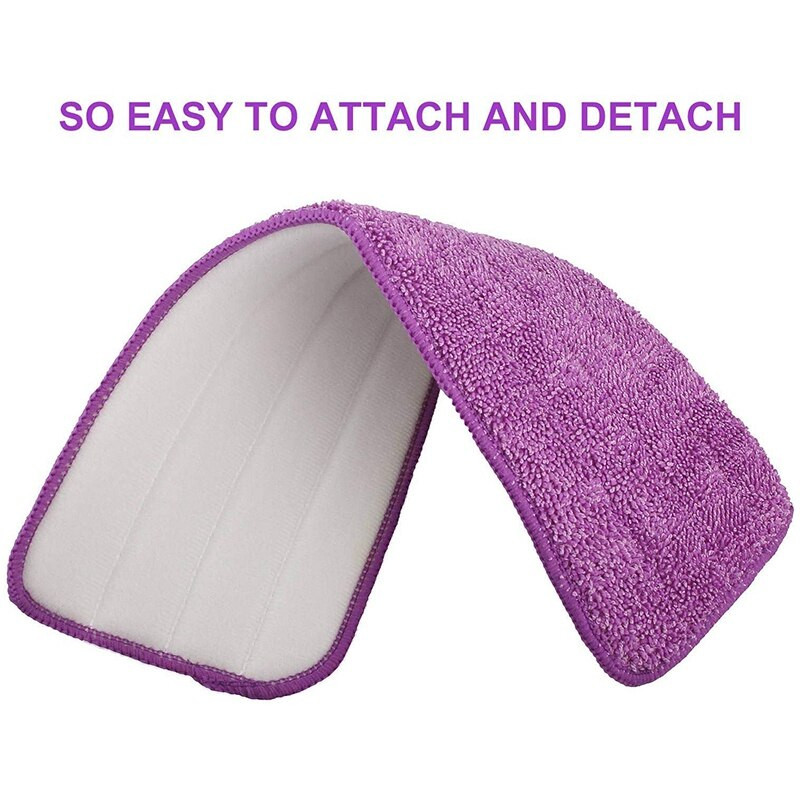 Flat Mop Heads 6 Pcs Microfibre Mop Pads 42Cm X 14Cm Spray Mop Refillment Pads Mop Head Covers - Πλένεται στο πλυντήριο (Purpl