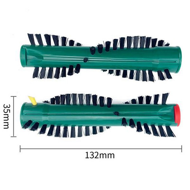 2 ζεύγη ανταλλακτικών βουρτσών, βούρτσες κατάλληλες για Vorwerk VK118 VK120 VK121 VK122 VK130 VK135 EB340 ET340