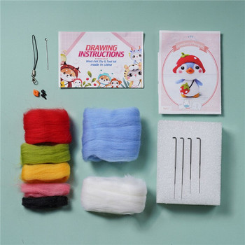 Shiba Inu Dog Penguin Wool Felt Felting Needle Kit Υλικό Πακέτο Μη τελειωμένο Animal Pet Doll DIY Poked Felt Craft Κεντήματα