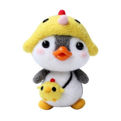 Shiba Inu Dog Penguin Wool Felt Felting Needle Kit Υλικό Πακέτο Μη τελειωμένο Animal Pet Doll DIY Poked Felt Craft Κεντήματα