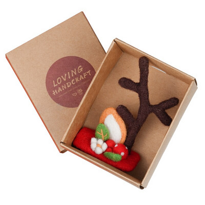 Παιδιά Χριστουγεννιάτικη Πρωτοχρονιά DIY Μάλλινη τσόχα φουρκέτα Δημιουργικά αξεσουάρ μαλλιών για κορίτσια και οικογενειακή διακόσμηση μάλλινη τσόχα