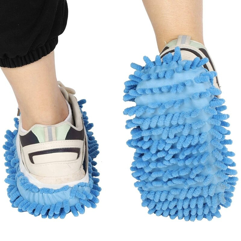 10 κομμάτια καλύμματα παπουτσιών σενίλ, καλύμματα παπουτσιών Lazy σφουγγαρίστρα Καλύμματα κεφαλής Καθαρισμός καλυμμάτων παπουτσιών