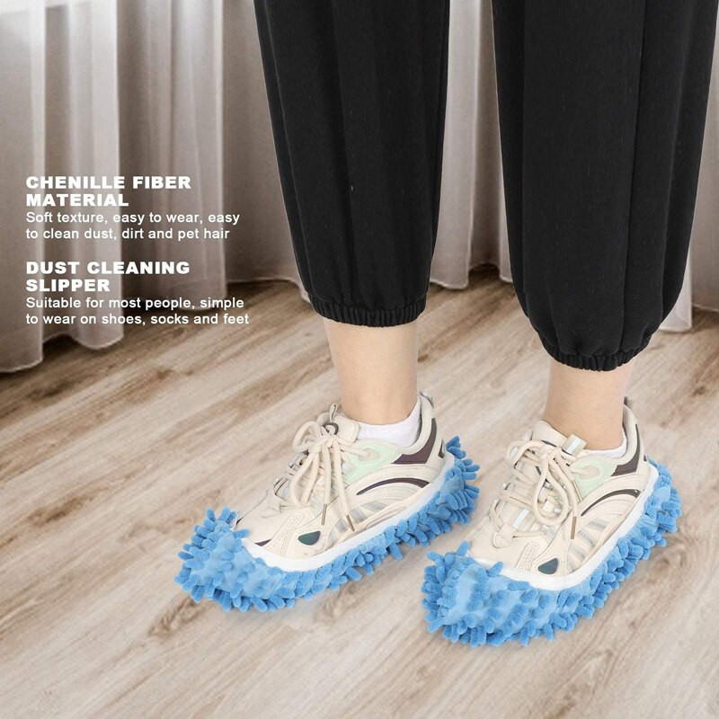 10 κομμάτια καλύμματα παπουτσιών σενίλ, καλύμματα παπουτσιών Lazy σφουγγαρίστρα Καλύμματα κεφαλής Καθαρισμός καλυμμάτων παπουτσιών