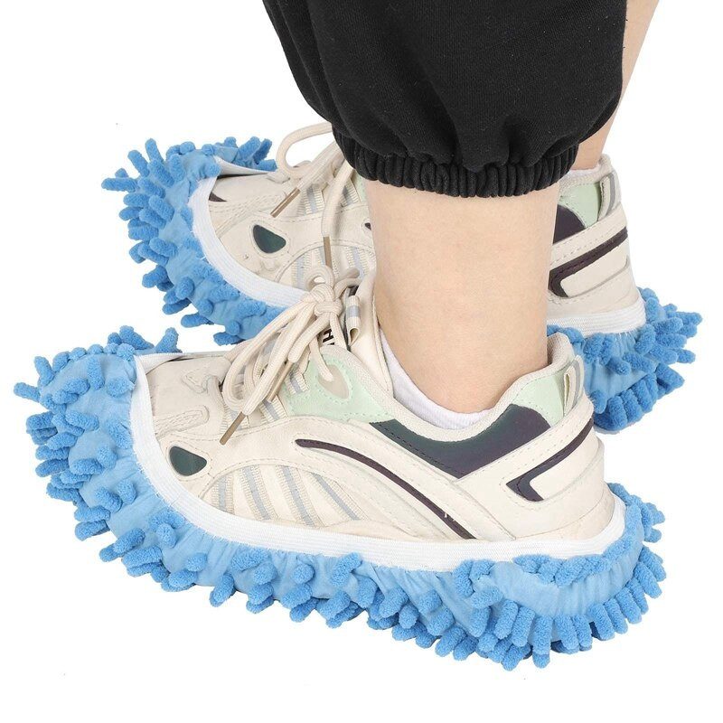 10 κομμάτια καλύμματα παπουτσιών σενίλ, καλύμματα παπουτσιών Lazy σφουγγαρίστρα Καλύμματα κεφαλής Καθαρισμός καλυμμάτων παπουτσιών