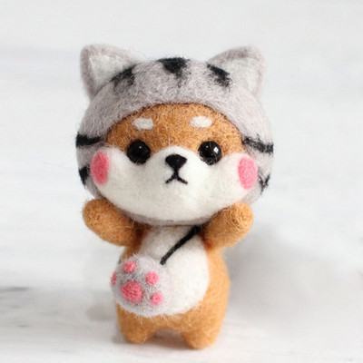 Armas villaviltimise nukukomplekt, viimistlemata loomade mänguasjade nõelvilt lasteaia jõulunukk lastele Käsitöö käsitöö