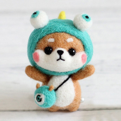 Armas villaviltimise nukukomplekt, viimistlemata loomade mänguasjade nõelvilt lasteaia jõulunukk lastele Käsitöö käsitöö