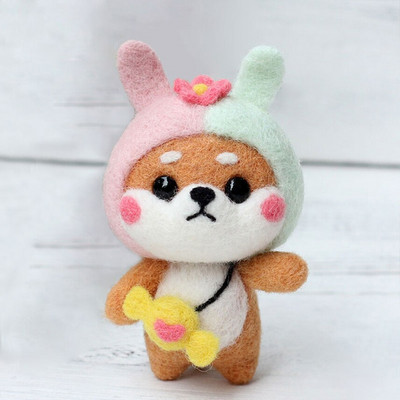 Armas villaviltimise nukukomplekt, viimistlemata loomade mänguasjade nõelvilt lasteaia jõulunukk lastele Käsitöö käsitöö