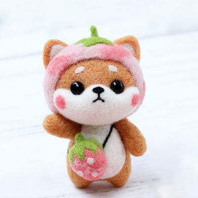 Armas villaviltimise nukukomplekt, viimistlemata loomade mänguasjade nõelvilt lasteaia jõulunukk lastele Käsitöö käsitöö