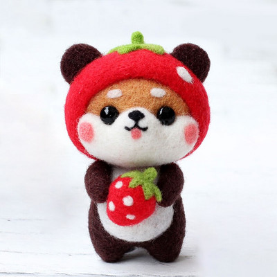 Armas villaviltimise nukukomplekt, viimistlemata loomade mänguasjade nõelvilt lasteaia jõulunukk lastele Käsitöö käsitöö