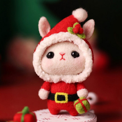 Armas villaviltimise nukukomplekt, viimistlemata loomade mänguasjade nõelvilt lasteaia jõulunukk lastele Käsitöö käsitöö