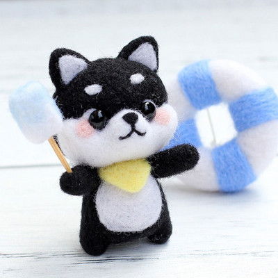 Armas villaviltimise nukukomplekt, viimistlemata loomade mänguasjade nõelvilt lasteaia jõulunukk lastele Käsitöö käsitöö