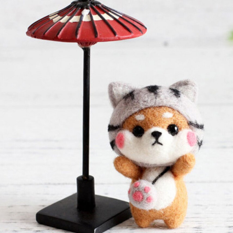 Armas villaviltimise nukukomplekt, viimistlemata loomade mänguasjade nõelvilt lasteaia jõulunukk lastele Käsitöö käsitöö