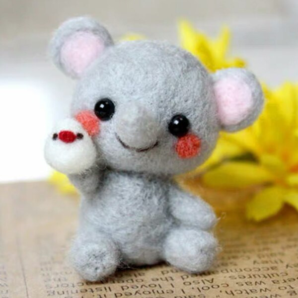 DIY villavildi õmblus Lõbus koomiks Käsitöö nõelviltimise stardikomplektid täiskasvanutele käsitsi valmistatud materjalide komplekt Tüdrukute festival Laste käsitöö