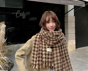 Νέο μοντέλο χειμωνιάτικο καρό κασκόλ για γυναίκες