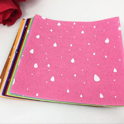 Εκτυπώσιμο ύφασμα από τσόχα Non Woven Δέσμη Μοτίβο Διακόσμησης Σπιτιού Για Ράψιμο Κούκλες Χειροτεχνίες 15*15 cm 10τμχ/συσκευασία