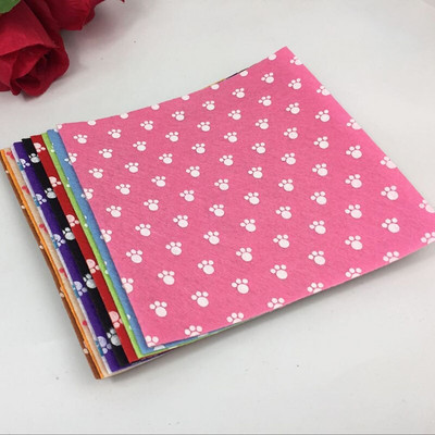 Εκτυπώσιμο ύφασμα από τσόχα Non Woven Δέσμη Μοτίβο Διακόσμησης Σπιτιού Για Ράψιμο Κούκλες Χειροτεχνίες 15*15 cm 10τμχ/συσκευασία