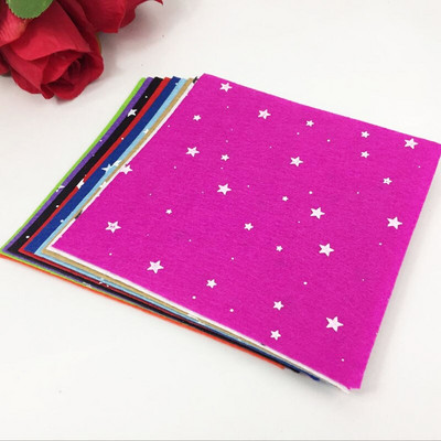 Εκτυπώσιμο ύφασμα από τσόχα Non Woven Δέσμη Μοτίβο Διακόσμησης Σπιτιού Για Ράψιμο Κούκλες Χειροτεχνίες 15*15 cm 10τμχ/συσκευασία