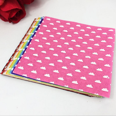 Εκτυπώσιμο ύφασμα από τσόχα Non Woven Δέσμη Μοτίβο Διακόσμησης Σπιτιού Για Ράψιμο Κούκλες Χειροτεχνίες 15*15 cm 10τμχ/συσκευασία