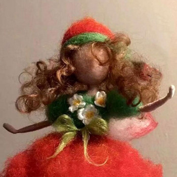 1Σετ Little Fairy DIY Μάλλινη βελόνα Felting Υλικό Συσκευασία Μάλλινη τσόχα Dolls Craft Needle Felt Handcraft Ημιτελές σετ πόκα δώρο