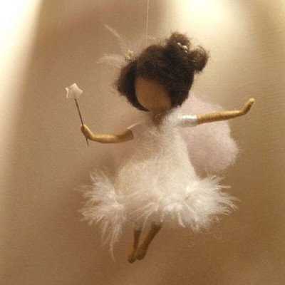 1 rinkinys „Little Fairy“ „pasidaryk pats“ vilnos adatų vėlimo medžiagos pakuotės vilnos veltinio lėlės, rankdarbių adatos veltinis, rankų darbo nebaigtas smeigiamas rinkinys, dovana