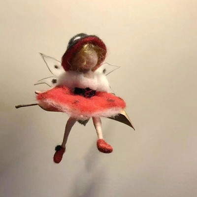 1 rinkinys „Little Fairy“ „pasidaryk pats“ vilnos adatų vėlimo medžiagos pakuotės vilnos veltinio lėlės, rankdarbių adatos veltinis, rankų darbo nebaigtas smeigiamas rinkinys, dovana