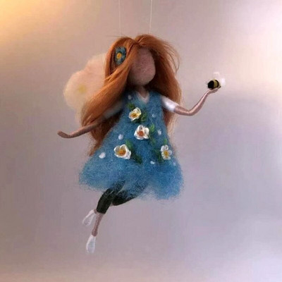 1 rinkinys „Little Fairy“ „pasidaryk pats“ vilnos adatų vėlimo medžiagos pakuotės vilnos veltinio lėlės, rankdarbių adatos veltinis, rankų darbo nebaigtas smeigiamas rinkinys, dovana