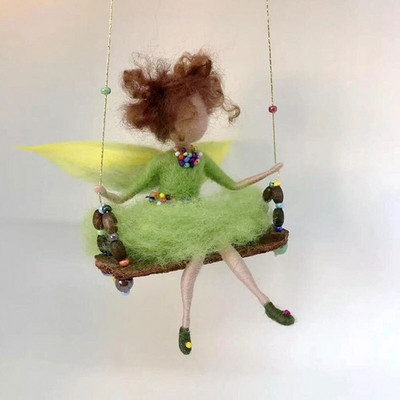 1 rinkinys „Little Fairy“ „pasidaryk pats“ vilnos adatų vėlimo medžiagos pakuotės vilnos veltinio lėlės, rankdarbių adatos veltinis, rankų darbo nebaigtas smeigiamas rinkinys, dovana