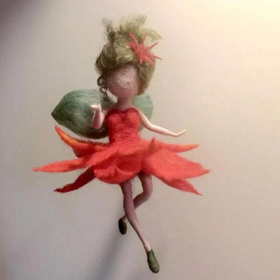 1 rinkinys „Little Fairy“ „pasidaryk pats“ vilnos adatų vėlimo medžiagos pakuotės vilnos veltinio lėlės, rankdarbių adatos veltinis, rankų darbo nebaigtas smeigiamas rinkinys, dovana