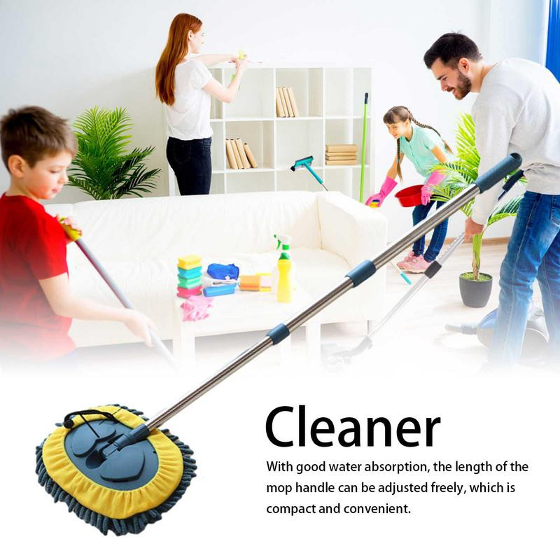 Регулируем почистващ моп Моп за почистване на под от твърда дървесина Микрофибърен моп за почистване на подове Моп за под Сух мокър моп за твърдо дърво