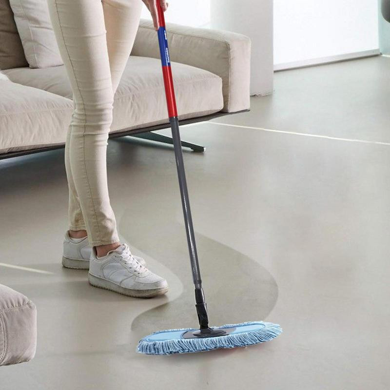 Stâlp pentru mop rotativ Tijă telescopică pentru mop cu trei secțiuni pentru pardoseală care se rotește Stâlp pentru mop fără pedală Set de instrumente de curățare a mânerului