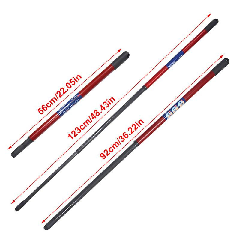 Stâlp pentru mop rotativ Tijă telescopică pentru mop cu trei secțiuni pentru pardoseală care se rotește Stâlp pentru mop fără pedală Set de instrumente de curățare a mânerului