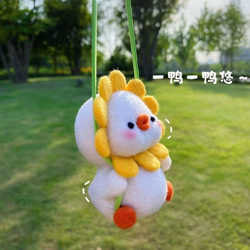 Papusa Panda Zână Pâslă Pâslă Lână Diy Poke Fun Papusa lucrata manual cuplu Material Pachet Decor pâslă Cadou Bijuterii Ornament de pluș