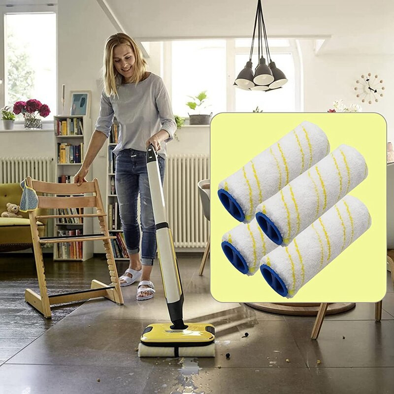 Înlocuire pentru role Karcher FC cu suprafețe multiple, compatibile cu dispozitivele de curățare pentru podele dure FC7 FC5 FC3 FC3D