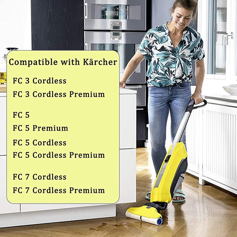 Înlocuire pentru role Karcher FC cu suprafețe multiple, compatibile cu dispozitivele de curățare pentru podele dure FC7 FC5 FC3 FC3D
