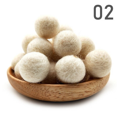 20 τμχ/παρτίδα 2 εκ. μάλλινες τσόχες μπάλες στρογγυλές μάλλινες τσόχες πόμ πομ DIY γιρλάντα χειροποίητη χειροτεχνία Σπίτι Διακόσμηση γάμου για κορίτσια