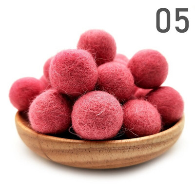 20 τμχ/παρτίδα 2 εκ. μάλλινες τσόχες μπάλες στρογγυλές μάλλινες τσόχες πόμ πομ DIY γιρλάντα χειροποίητη χειροτεχνία Σπίτι Διακόσμηση γάμου για κορίτσια