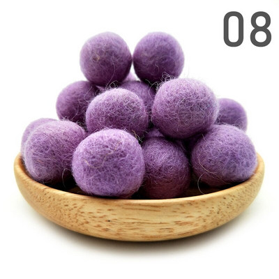 20 τμχ/παρτίδα 2 εκ. μάλλινες τσόχες μπάλες στρογγυλές μάλλινες τσόχες πόμ πομ DIY γιρλάντα χειροποίητη χειροτεχνία Σπίτι Διακόσμηση γάμου για κορίτσια