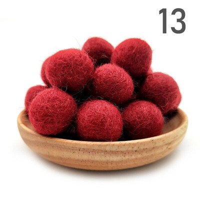 20 τμχ/παρτίδα 2 εκ. μάλλινες τσόχες μπάλες στρογγυλές μάλλινες τσόχες πόμ πομ DIY γιρλάντα χειροποίητη χειροτεχνία Σπίτι Διακόσμηση γάμου για κορίτσια