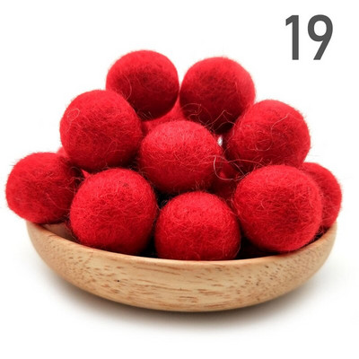 20 τμχ/παρτίδα 2 εκ. μάλλινες τσόχες μπάλες στρογγυλές μάλλινες τσόχες πόμ πομ DIY γιρλάντα χειροποίητη χειροτεχνία Σπίτι Διακόσμηση γάμου για κορίτσια